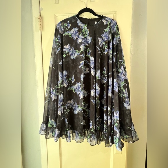 NWT Ieena for MAC DUGGAL Floral Cape Mini Shift Dress 4 - Picture 13 of 16